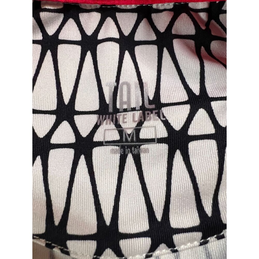 Tail White Label Womens Geometric Print Polo Shirt With Half-Zip Front - Picture 2 of 10